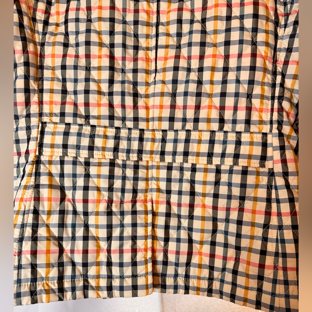 TALBOTS Petite Quilted Plaid Zip Front Light Jacket - Picture 11 of 12